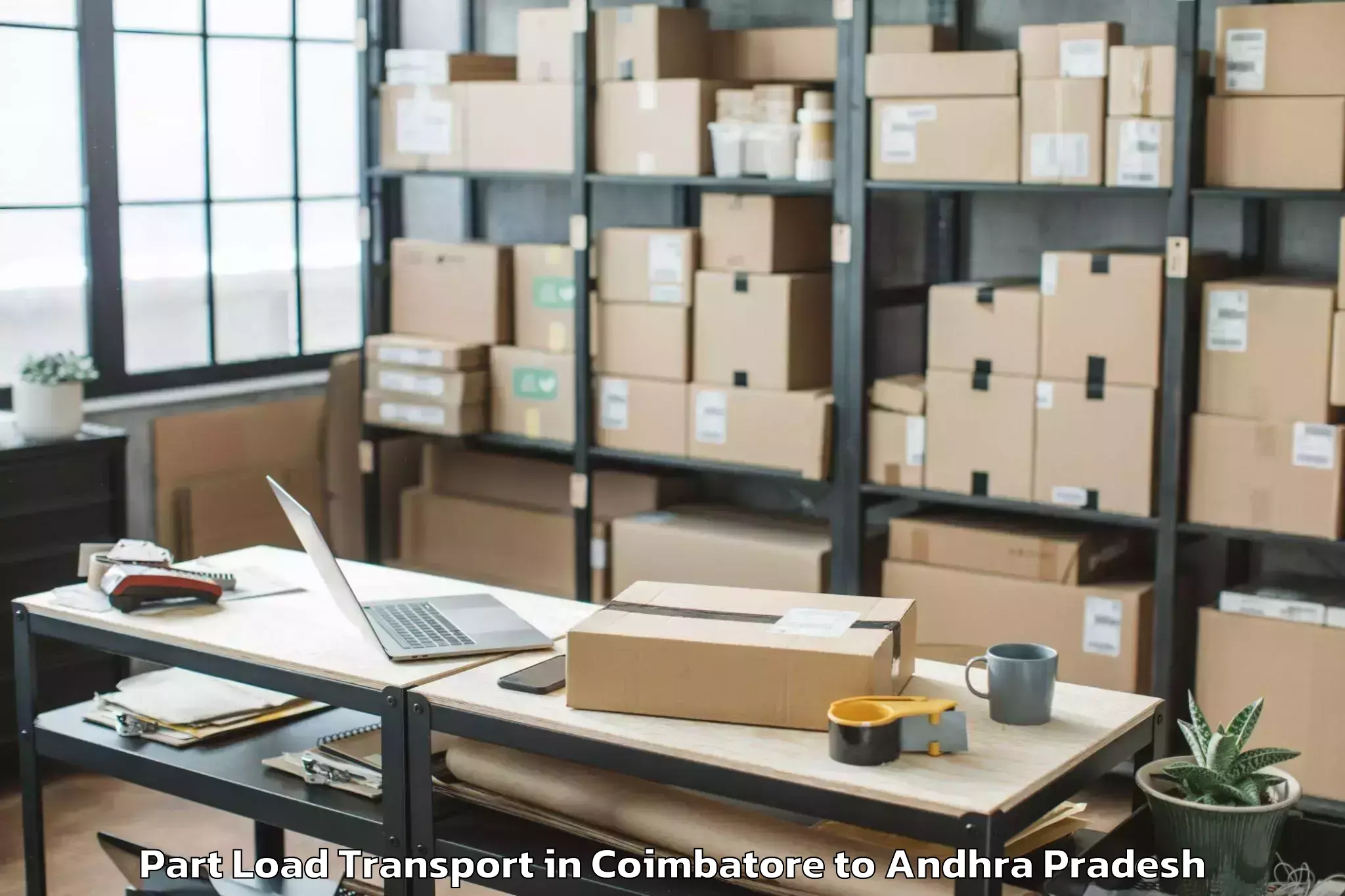 Reliable Coimbatore to Nit Andhra Pradesh Part Load Transport